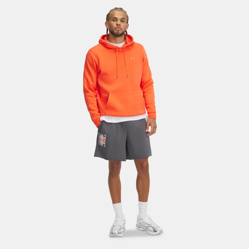 Under Armour Grey Men's Rival Terry Logo Shorts for Men | Best Price UAE